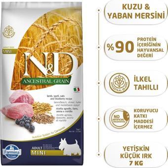 N&D Düşük Tahıllı Kuzulu Küçük Irk Yetişkin Köpek Maması - 7 Kg