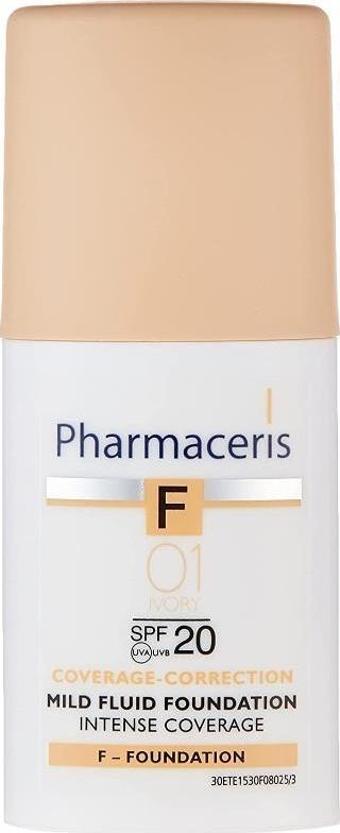 Pharmaceris F Intense Coverage Foundation Spf 20 Ivory 01 30 ml