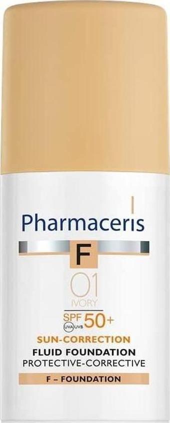 Pharmaceris F SPF 50+ Ivory Koruyucu Düzeltici Sıvı Fondotenli Güneş Koruyucu Krem 30 ml