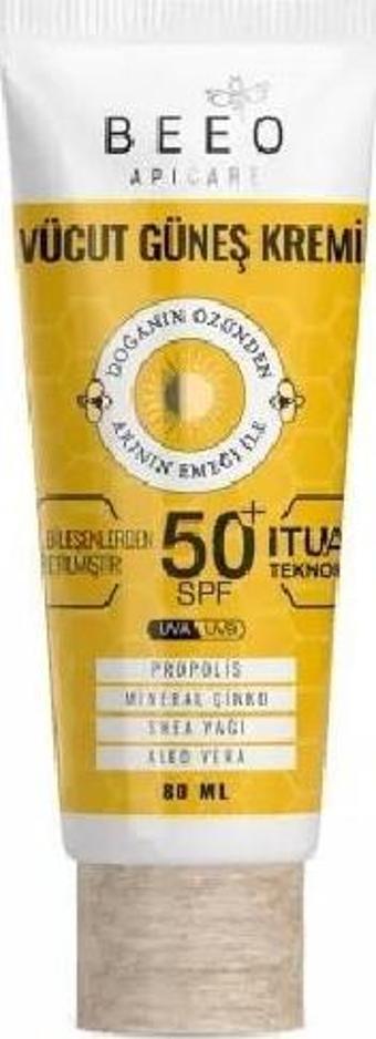 Bee'o Apicare Propolis Vücut Güneş Kremi SPF50 80 ML