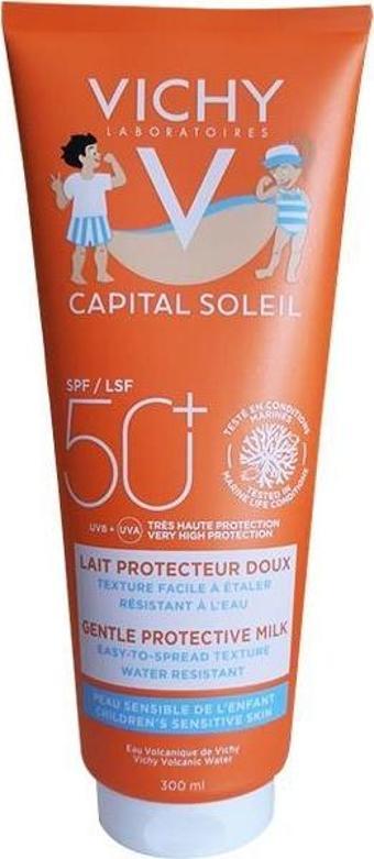 Vichy Capital Soleil Lait Enfants 50 Faktör Yüz ve Vücut Çocuk Güneş Sütü 300 ml