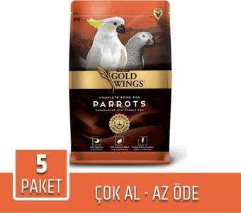 Gold Wings Premium Papağan Yemi 750gr X 5 Paket