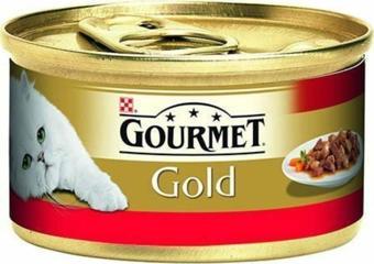 Gourmet Gold Parça Sığır Etli Yetişkin Kedi Konservesi 85 gr