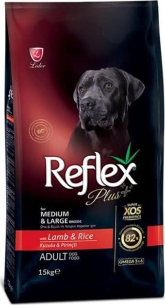 Reflex Plus Orta&Büyük Irk Kuzu ve Pirinçli Köpek Maması 15 kg