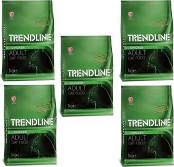 Trendline Tavuklu Kedi Kuru Maması - 1 kg x 5 Adet