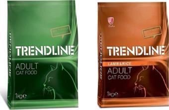 Trendline Yetişkin Kedi Tavuk - Kuzu Maması 1 Kg + 1 Kg