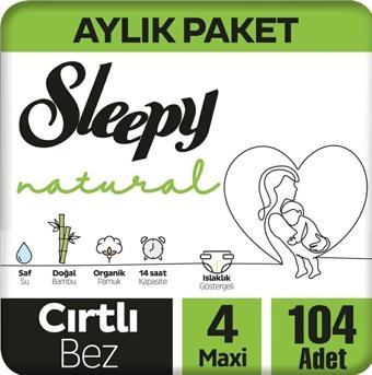 Sleepy Natural Bebek Bezi Maxi 4 No 104 Lü