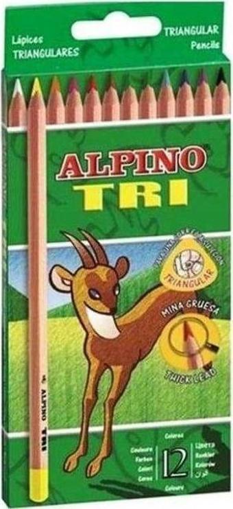 Alpino Tri Üçgen 12mp#039li Kuru Boya Kalemi