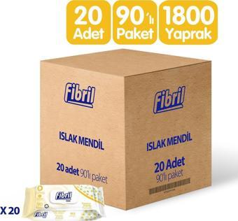 Fibril Care Papatya Kokulu Islak Mendil 20x90 Lı Paket 1800 Yaprak