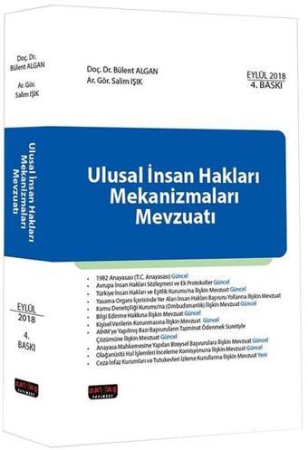 Ulusal İnsan Hakları Mekanizmaları Mevzuatı - Bülent Algan - Savaş Yayınevi