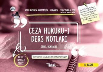 Ceza Hukuku 1-Ders Notları-Genel Hükümler - Kolektif  - Temsil Kitap