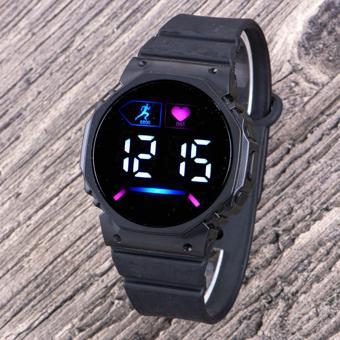 Oleydi Kadın Saati Siyah Kordon Pembe İç Tasarım Led Watch Genç Kol Saati (Akıllı Saat Değildir!) ST-304374