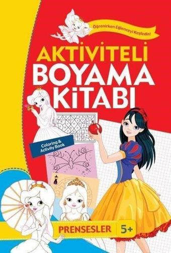 Prensesler-Aktiviteli Boyama Kitabı 5+ Kırmızı - Koloni Çocuk Yayınları