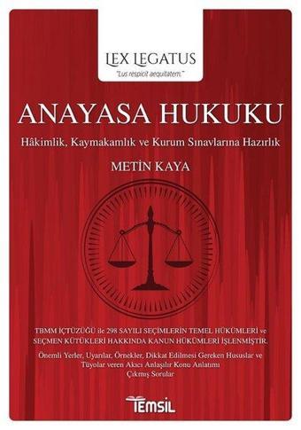 Anayasa Hukuku - Metin Kaya - Temsil Kitap