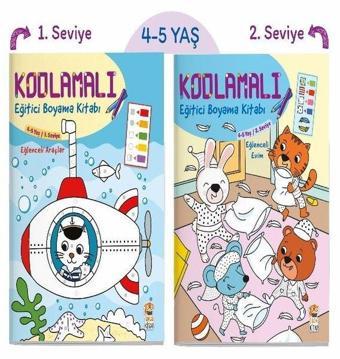 Kodlamalı Eğitici Boyama Seti-4-5 Yaş 1.2.Seviye-2 Kitap Takım - Kolektif  - Sincap Kitap