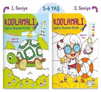 Kodlamalı Eğitici Boyama Seti-5-6 Yaş 1.2 Seviye-2 Kitap Takım - Kolektif  - Sincap Kitap