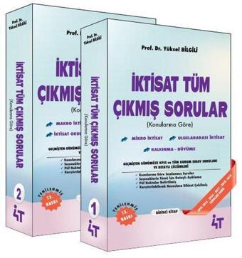 İktisat Tüm Çıkmış Sorular Seti - Konularına Göre - 2 Kitap Takım - Yüksel Bilgili - 4T  Yayınları