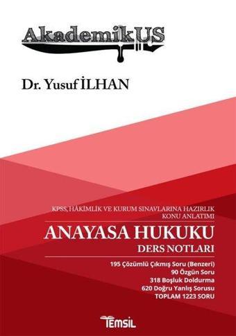 AkademikUS Anayasa Hukuku Ders notları - Yusuf İlhan - Temsil Kitap