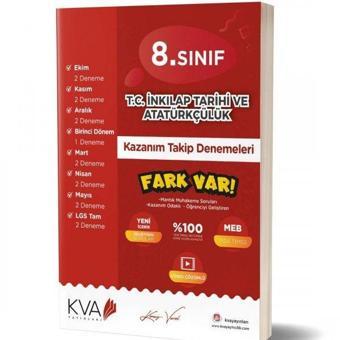 8. Sınıf T.C. İnkılap Tarihi ve Atatürkçülük Kazanım Takip Denemeleri - KVA Yayınları