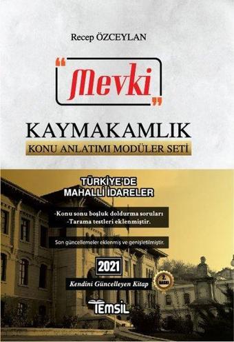 2021 Mevki Türkiye'de Mahalli İdareler - Kaymakamlık Konu Anlatımlı Modüler Seti - Recep Özceylan - Temsil Kitap