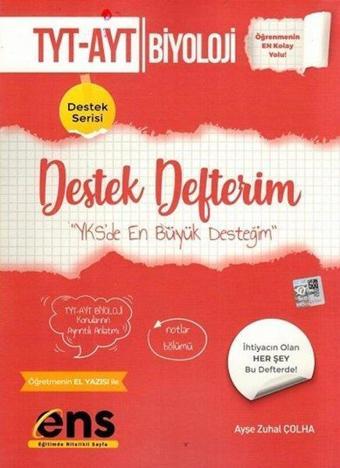 2022 TYT AYT Biyoloji Destek Defterim - Kolektif  - Ens Yayıncılık