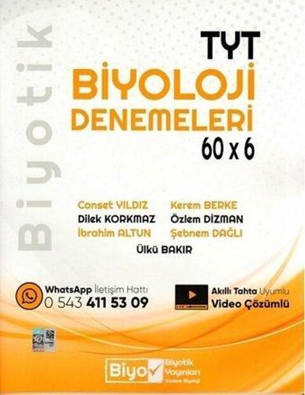 TYT Biyoloji 60x6 Deneme - Kolektif  - Biyotik Yayınları