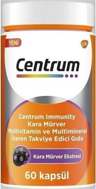 Centrum Immunity Kara Mürver Multivitamin ve Mineral 60 Kapsül