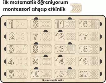 İlk matematik öğreniyorum montessori ahşap etkinlik