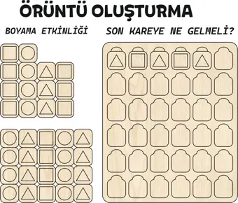 Örüntü ve Boyama Montessori Ahşap Etkinlik