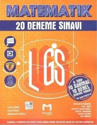 8.Sınıf Matematik 20 Deneme - Kolektif  - Mozaik - Ders Kitapları