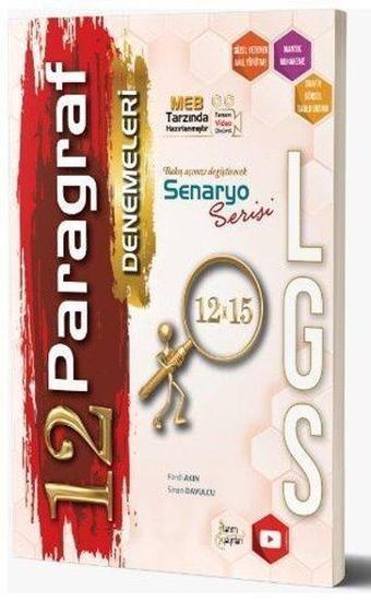 8.Sınıf LGS 1.Dönem Paragraf 12 Deneme - 2023 Özel Baskı - Kolektif  - Tanım Yayınları