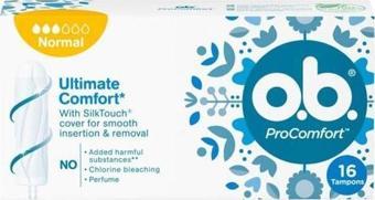 O.B. Ultimate Comfort Tampon Normal 16'lı