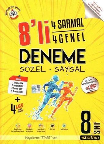 8. Sınıf 8'Li Deneme (4 Sarmal+4 Genel) - Startfen Yayınları