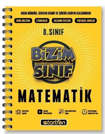 8. Sınıf Bizim Sınıf Matematik Etkinlikli Soru Bankası - Startfen Yayınları