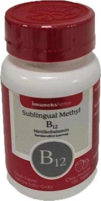 Imuneks Sublingual Methyl Çilek Aromalı 100 Tablet