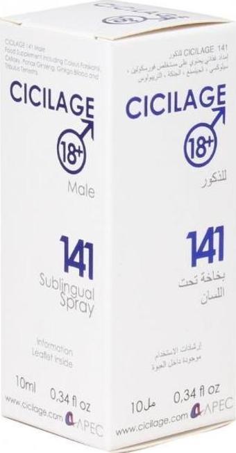 Cicilage 141 Male (Erkek) Dilaltı Spreyi 10 ml