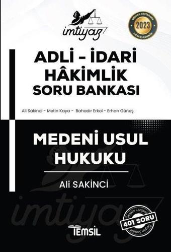 İmtiyaz - Adli - İdari Hakimlik Soru Bankası - Medeni Usul Hukuku - Ali Sakinci - Temsil Kitap