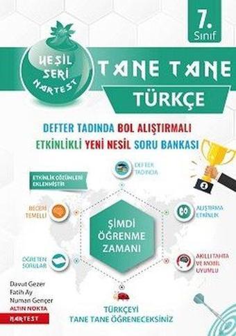 7. Sınıf Yeşil Tane Tane Türkçe Soru Bankası - Kolektif  - Nartest Yayınevi