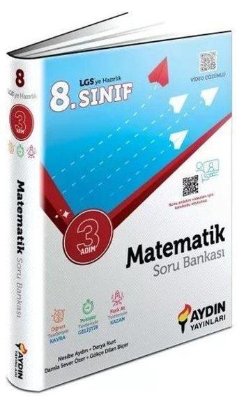 8. Sınıf Matematik Üç Adım Soru Bankası - Kolektif  - Aydın Yayınları