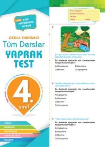 4.Sınıf Tüm Dersler Yaprak Test - Okula Yardımcı - Kolektif  - 4 Element Yayınları