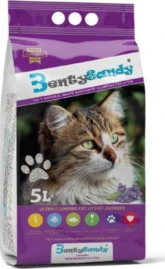 Bentysandy Lavanta Kokulu İnce Bentonit Kedi Kumu 5 Lt