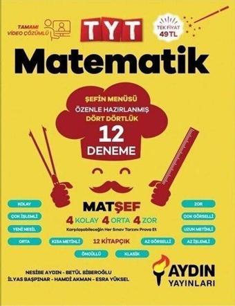 TYT Matematik 12 Deneme - Kolektif  - Aydın Yayınları-Eğitim