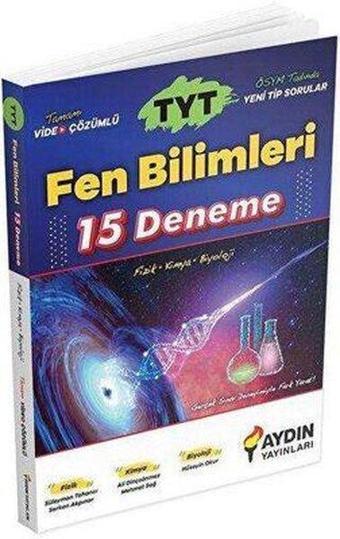 TYT Fen Bilimleri 15 Deneme - Kolektif  - Aydın Yayınları-Eğitim