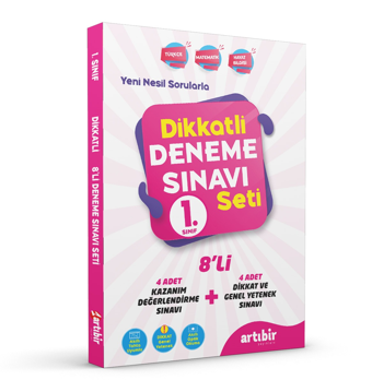 Artıbir Yayınları 1. Sınıf Dikkatli Deneme Sınavı Seti 0922 - Artıbir Yayınları