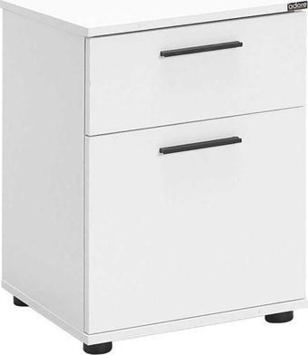 Adore Mobilya White Çekmeceli Kapaklı Komodin-mat Beyaz 40x57x41 Cm