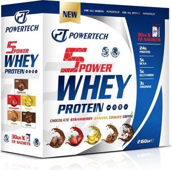 Powertech 5Power Whey Protein 30grx72 Sachets 2160 gr Mix