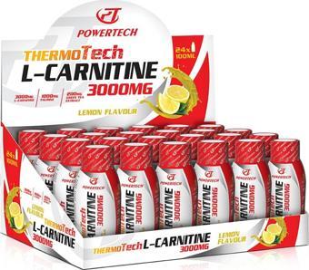 Powertech Thermotech L-karnitin 3000mg 24x100ml Limon Aromalı L-carnitine