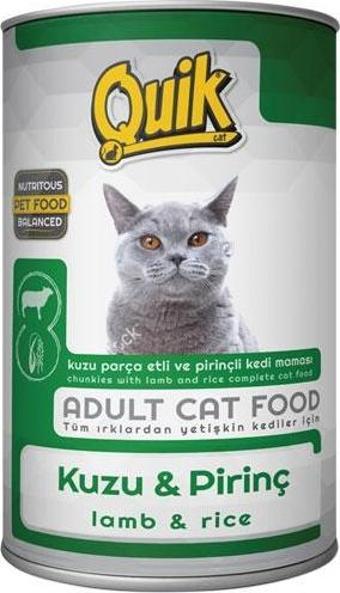 Quik Kedi 415 gr Kuzu Etli-Pirinç Konservesi 