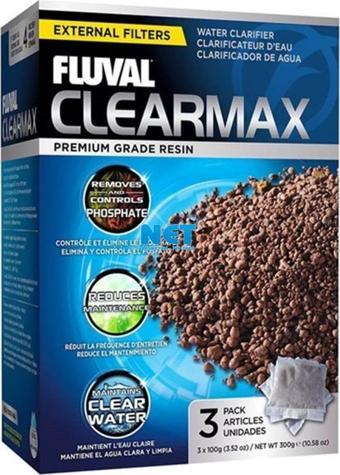 Fluval Clearmax Fosfat Nitrit Giderici 3x100gr 