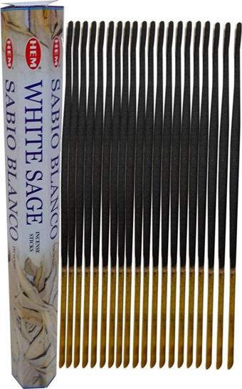 Beyaz Adaçayı Kokulu 20 Çubuk Tütsü - White Salvia